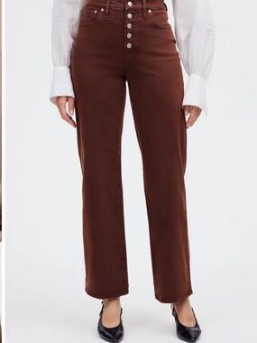NWT Madewell Size 26 The Perfect Vintage Wide Leg Jeans: Button Front Edition